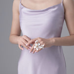 Falling Petals Series Broken Petal Baroque Pearl Two - Finger Open Ring - CKLY2023056