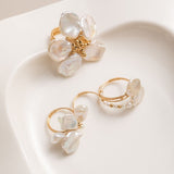 Falling Petals Series Broken Petal Baroque Pearl Two - Finger Open Ring - CKLY2023056