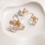 Falling Petals Series Flower Pearl Ring Sets - CKLY2023058