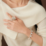 Falling Petals Series Wisteria Baroque Pearl Bracelet - CKLY2023059