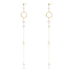 Flowing Bead Series Long Threaded Droplet Earrings - CKLZ2021186