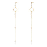 Flowing Bead Series Long Threaded Droplet Earrings - CKLZ2021186