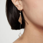 Flowing Bead Series Cicada Wing Drop Earrings - CKLZ2022224