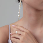 Flowing Bead Series Small Teardrop Long Earrings - CKLZ2023009