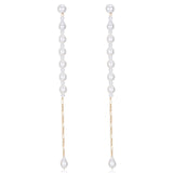 Flowing Bead Series Small Teardrop Long Earrings - CKLZ2023009