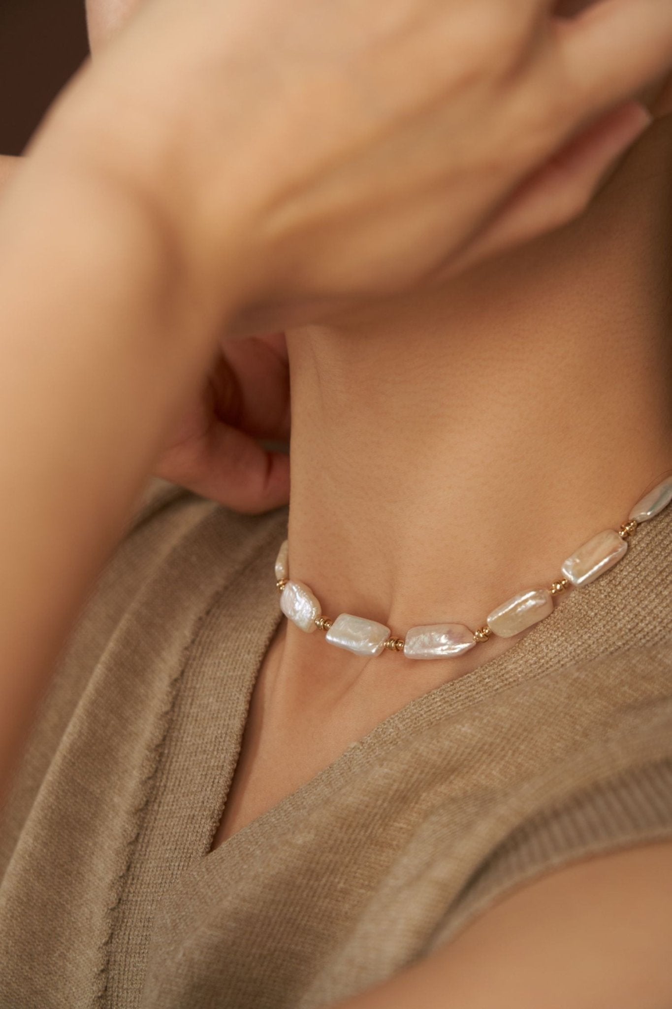 Thousand Faces Series Lute Pearl Choker Necklace - CKQM2023077