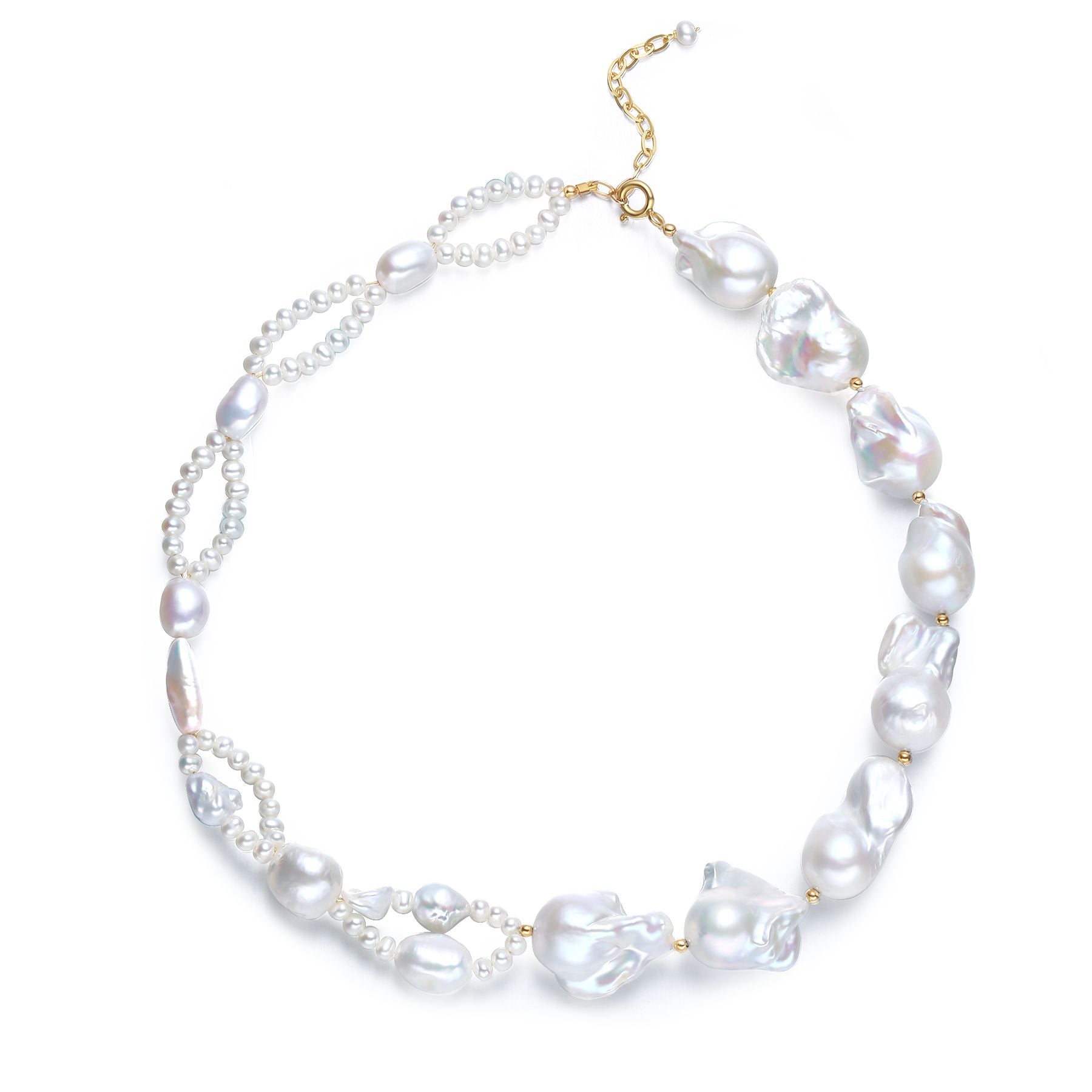 Miracle Series Large Baroque Pearl Braided Choker - CKXCBLK2022254