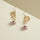 Purple Fairy Series Butterfly Kiss Pearl Dangle Earrings - CKZJL2022234