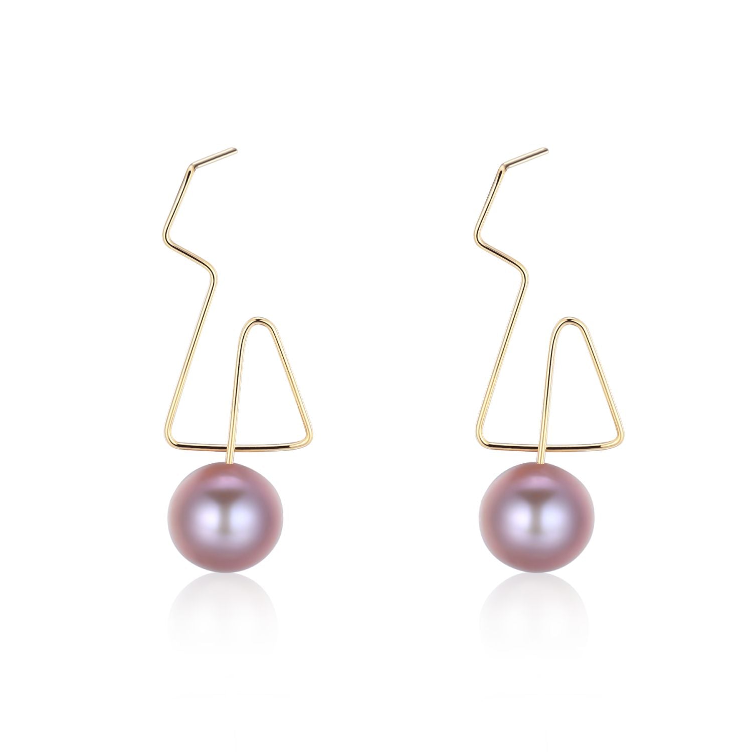 Purple Fairy Series Illusion Pearl Dangle Earrings - CKZJL2022237