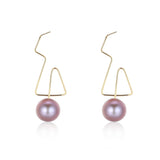 Purple Fairy Series Illusion Pearl Dangle Earrings - CKZJL2022237