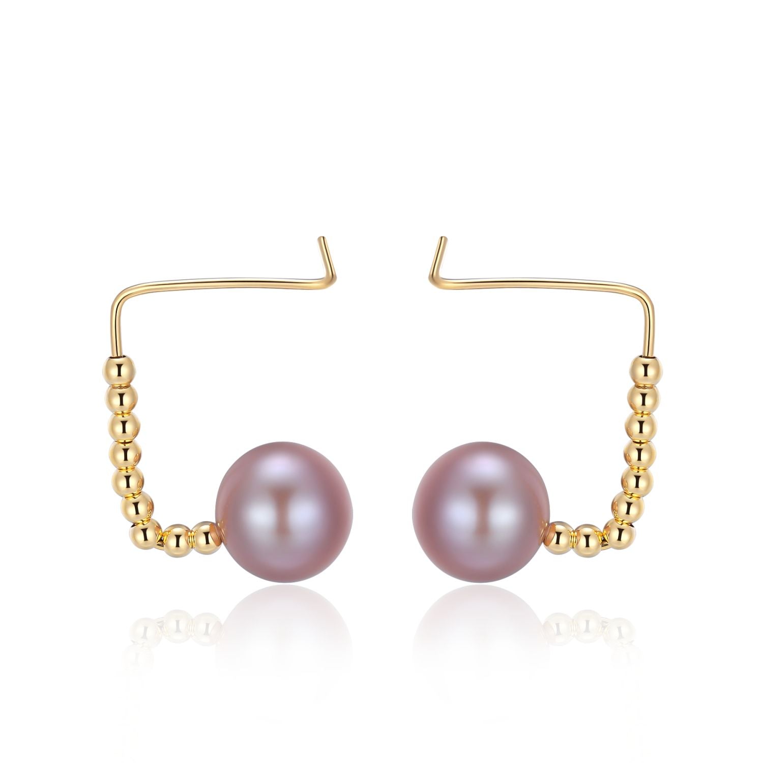 Purple Fairy Series Linear Pearl Earrings - CKZJL2022239