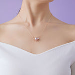 Purple Fairy Series Small Sun Pearl Pendant Necklace - CKZJL2023026