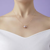 Purple Fairy Series Small Sun Pearl Pendant Necklace - CKZJL2023026