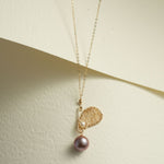 Purple Fairy Series Butterfly Kiss Pearl Pendant Necklace - CKZJL2023027