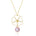 Purple Fairy Series Five - leaf Flower Pearl Pendant Necklace - CKZJL2023028