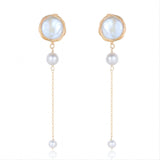 Classic Filigree Series Bead Long Stud Earrings - COCOKIM