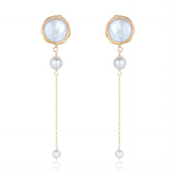 Classic Filigree Series Bead Long Stud Earrings - COCOKIM