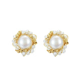 Classic Filigree Series Edge Stud Earrings Large - COCOKIM