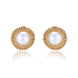 Classic Filigree Series Knight Seawater Medal Mabe Earrings Ear Clips - COCOKIM