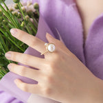 Classic Filigree Series Large Pearl Open Ring - COCOKIM