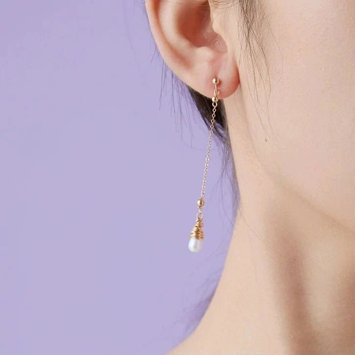 Classic Filigree Series Longline Lantern Ear Studs - COCOKIM