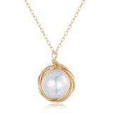 Classic Filigree Series Single Edison Pearl Necklace - COCOKIM