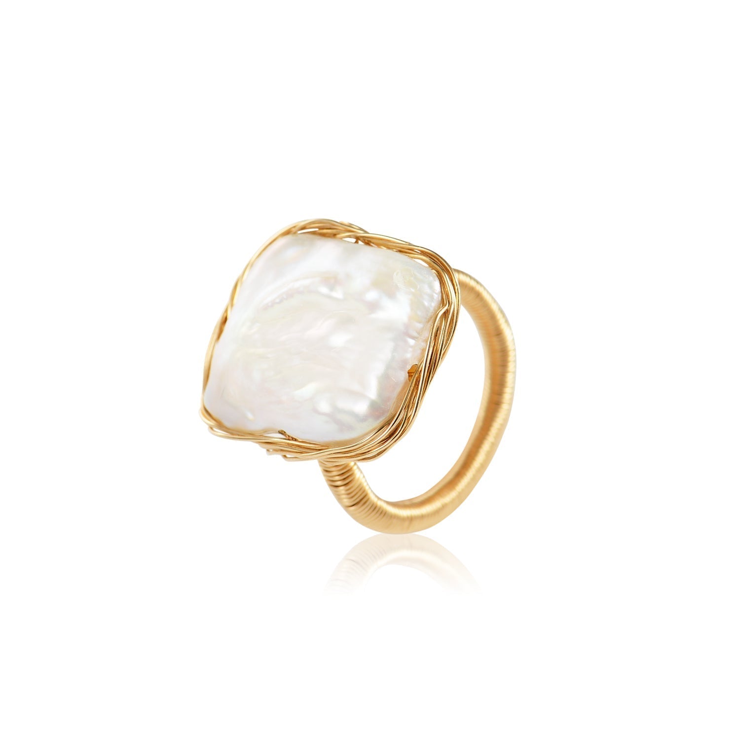 Classic Filigree Series Twisted Sugar Cube Ring - COCOKIM