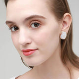 Classic Filigree Series Twisted Wire Cube Stud Earrings Ear clip - COCOKIM