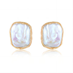 Classic Filigree Series Twisted Wire Cube Stud Earrings Ear clip - COCOKIM