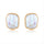 Classic Filigree Series Twisted Wire Cube Stud Earrings Ear clip - COCOKIM