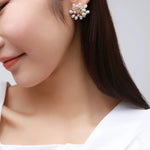 Embellished Series Blossoming Flower Pearl Earrings - COCOKIM