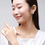 Embellished Series Blossoming Flower Pearl Earrings - COCOKIM