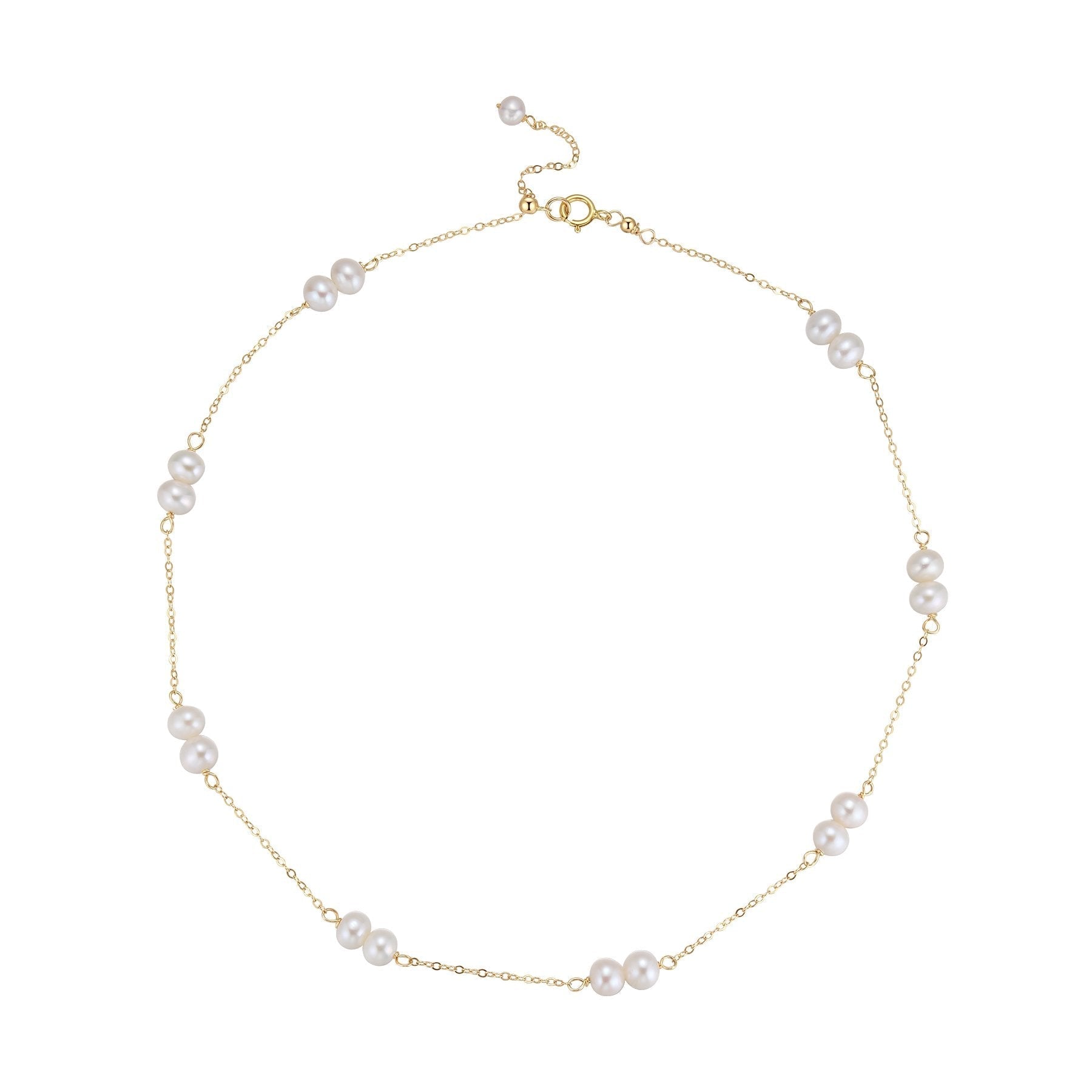 Embellished Series Double Bead Choker Necklace - COCOKIM