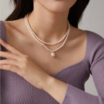 Embellished Series Double - Layer Pearl Necklace - COCOKIM