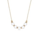 Embellished Series Five - Pearl Linked Hearts Necklace - COCOKIM