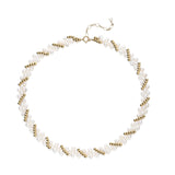 Embellished Series Gold Bead Accent Choker Necklace - COCOKIM