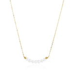 Embellished Series Golden Pearl Smile Necklace - COCOKIM