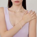 Embellished Series Interlocking Gold Bead Bracelet - COCOKIM