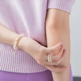 Embellished Series Interlocking Gold Bead Bracelet - COCOKIM