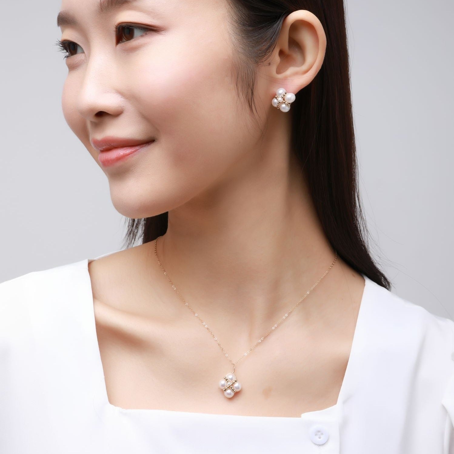 Embellished Series Lucky Clover Necklace - COCOKIM