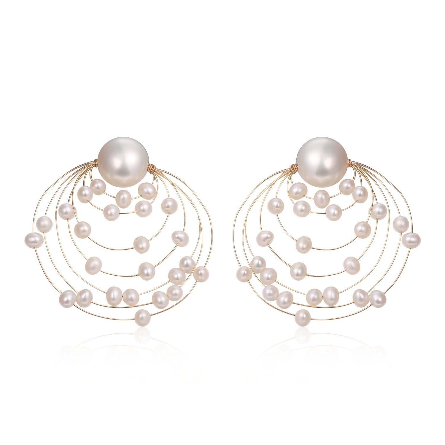 Embellished Series Planetary Orbit Studs Earrings Ear Clips - COCOKIM