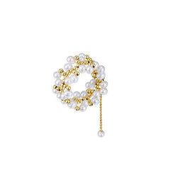 Embellished Series Soft Chain Lace Pearl Ring - COCOKIM