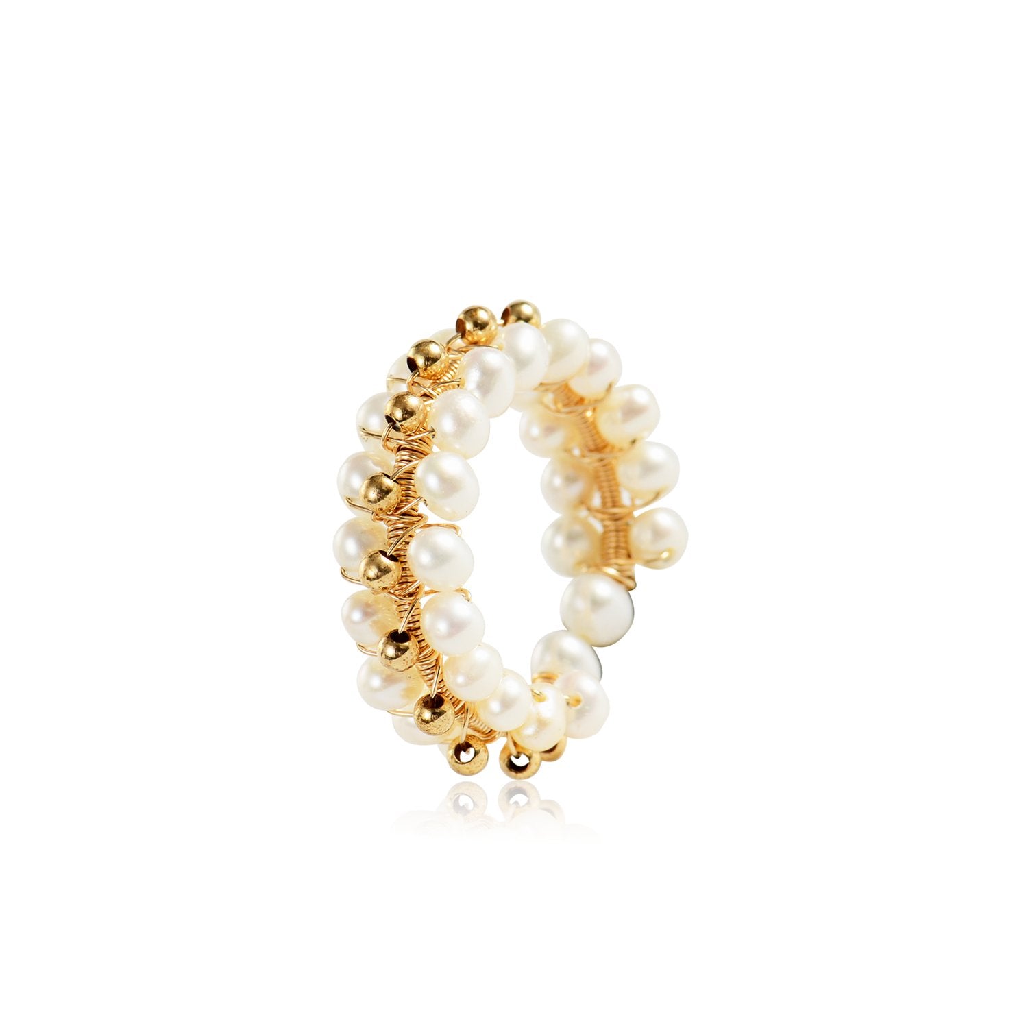 Embellishment Series Open Three - row Bead Ring - COCOKIM