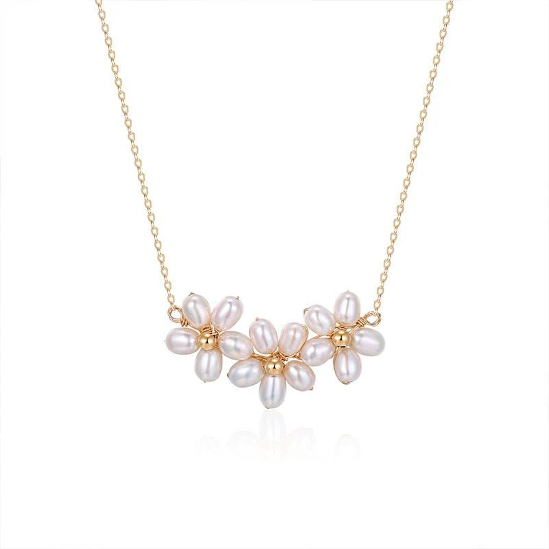 Falling Petals Series Narcissus Pearl Necklace - COCOKIM