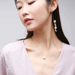 Falling Petals Series Quadruple Petal Baroque Pearl Drop Earrings - COCOKIM