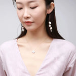 Falling Petals Series Quadruple Petal Baroque Pearl Drop Earrings - COCOKIM