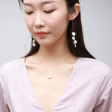 Falling Petals Series Quadruple Petal Baroque Pearl Drop Earrings - COCOKIM