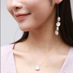 Falling Petals Series Quadruple Petal Baroque Pearl Drop Earrings - COCOKIM