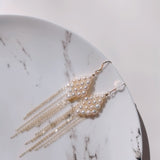 Flowing Bead Series Diamond Fringe Earrings - COCOKIM