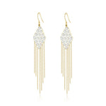 Flowing Bead Series Diamond Fringe Earrings - COCOKIM